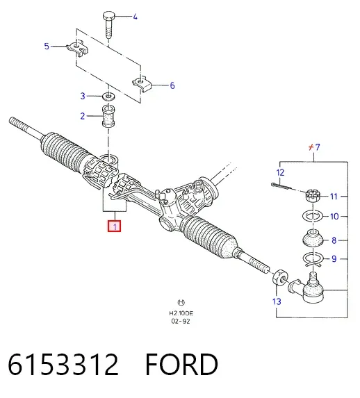Рульова рейка 6153312 Ford