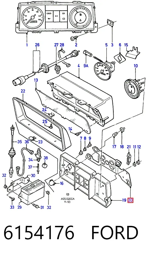 Радіатор 6154176 Ford