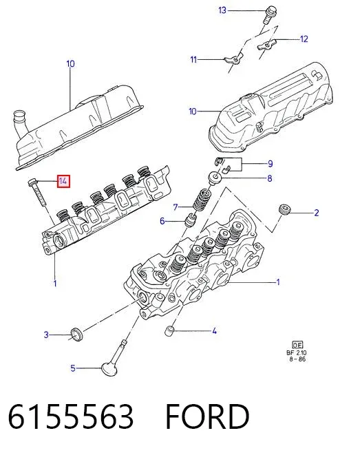 Болт ГБЦ 6155563 Ford