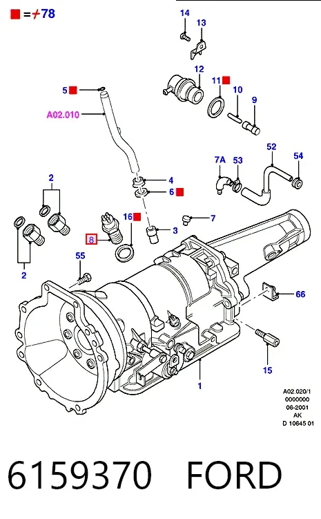 Датчик заднього ходу Ford Escort V