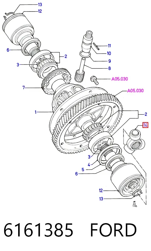 Тришип 6161385 Ford