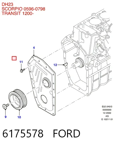 Шків колінвала 6175578 Ford