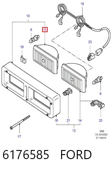 Фара протитуманна, ліва 6176585 Ford