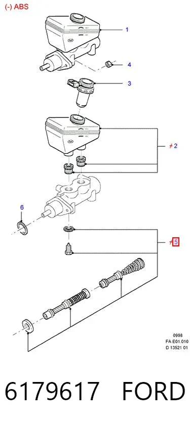Ремкомплект гальмівного циліндру 6179617 Ford