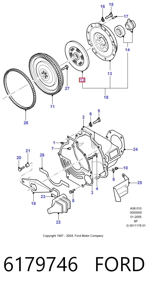 Диск зчеплення 6179746 Ford