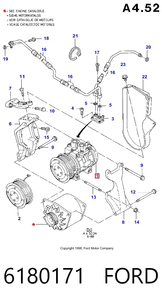 Компресор кондиціонера Ford Escort IV