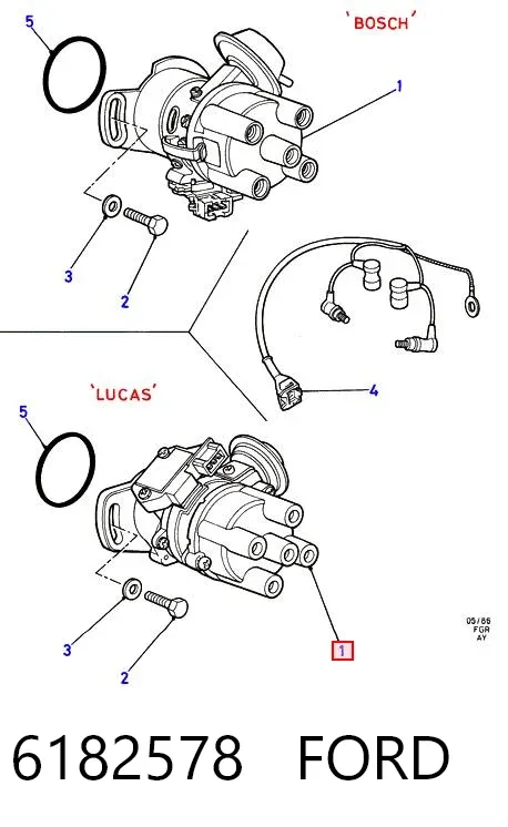 Розподільник запалювання (трамблер) Ford Escort V