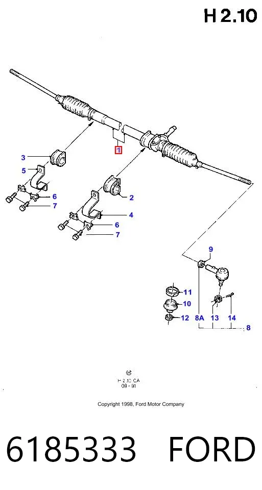 Рульова рейка 6185333 Ford