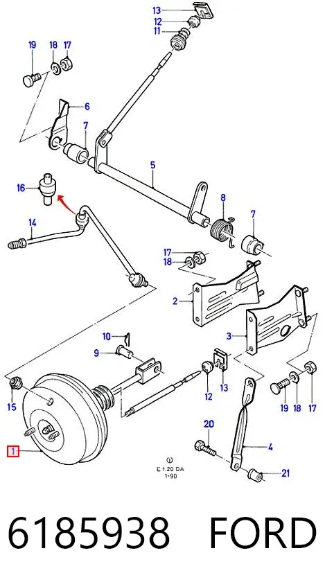 Підсилювач гальм Ford Escort IV