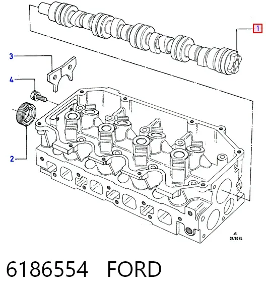 Розподільний вал 6186554 Ford