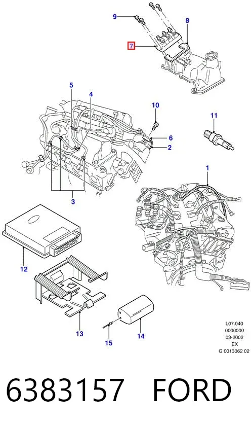 Котушка запалювання 6383157 Ford