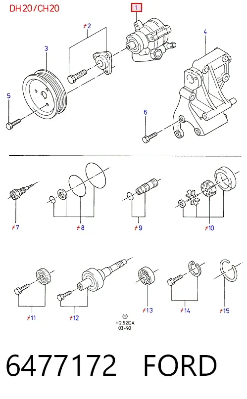 Насос ГУР 6477172 Ford
