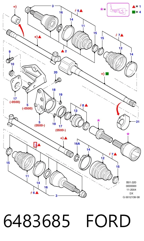 ШРУС зовнішній передній 6483685 Ford