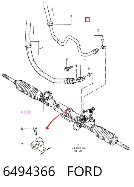 Бачок ГУР 6494366 Ford