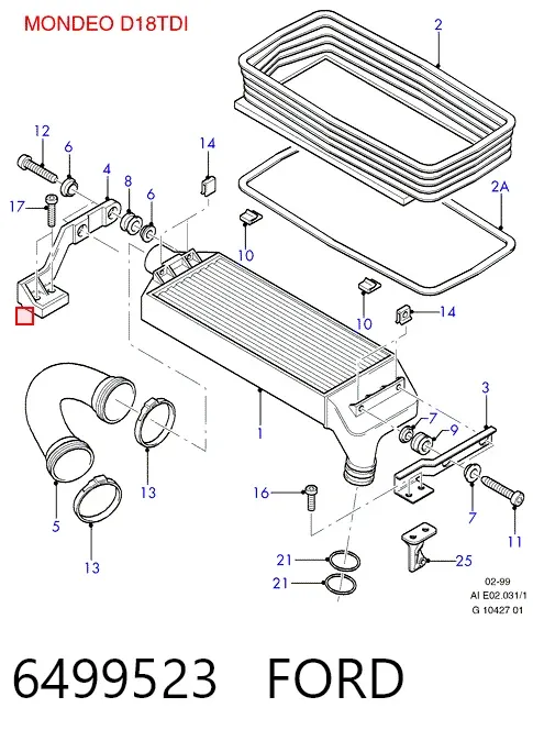 Інтеркулер Ford Escort VII