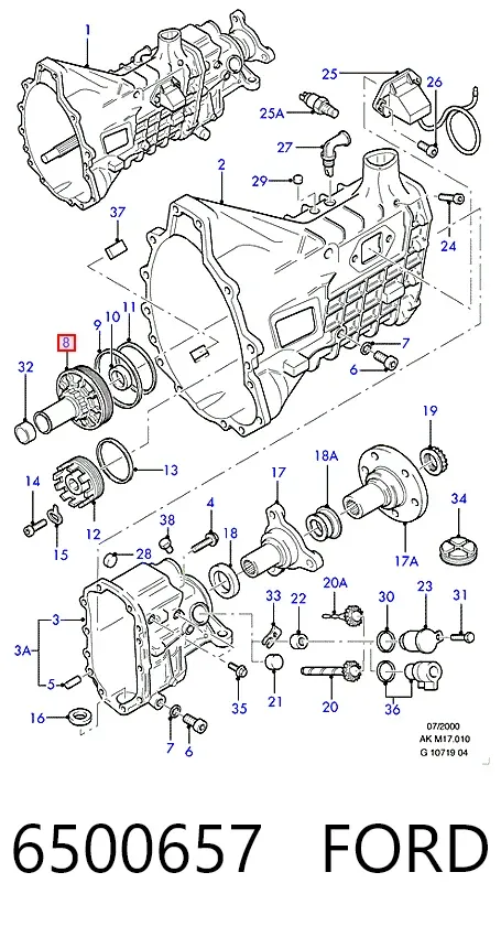 Направляюча первинного валу КПП 6500657 Ford