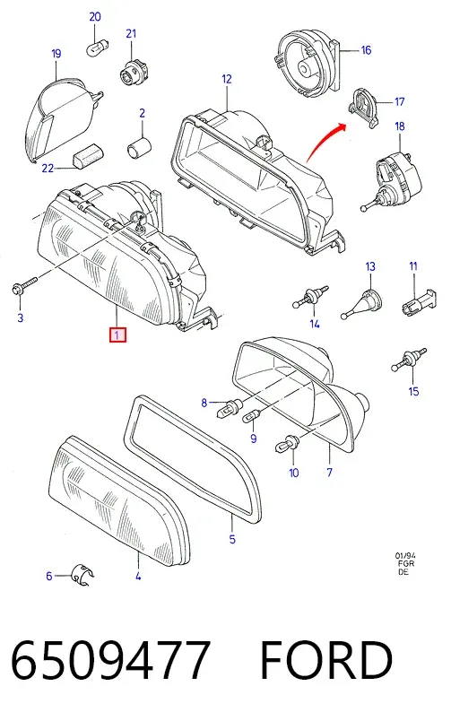 Фара ліва Ford Scorpio I