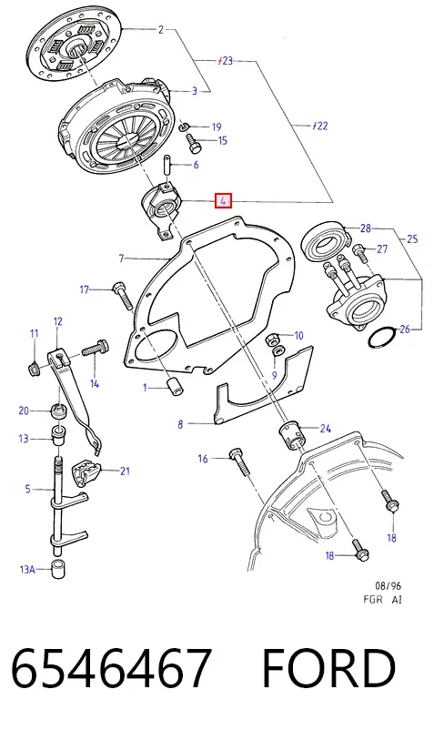 Вижимний підшипник 6546467 Ford