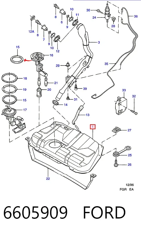 Паливний бак Ford Escort V