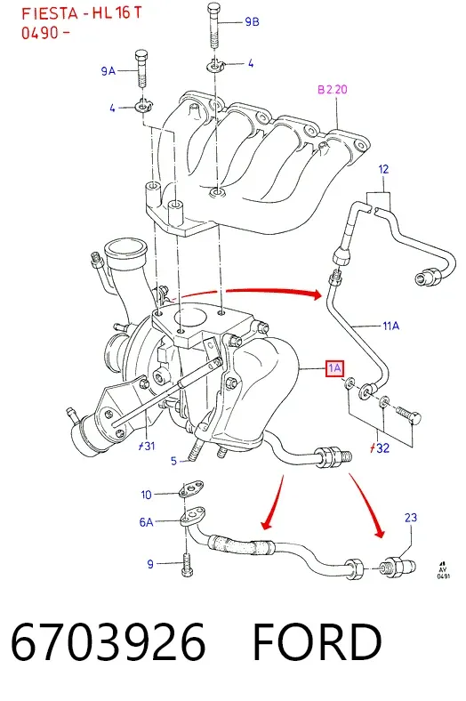 Турбіна Ford Fiesta Mk3