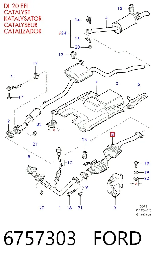 Каталізатор 6757303 Ford