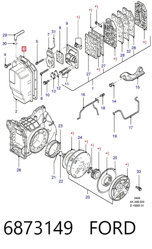 Прокладка піддону АКПП 6873149 Ford