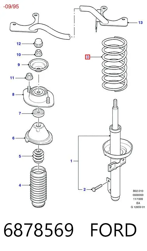 Пружина передня HMP93AB5310EA Hmpx