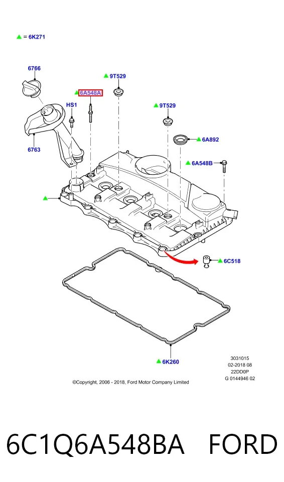 6C1Q6A548BA Ford