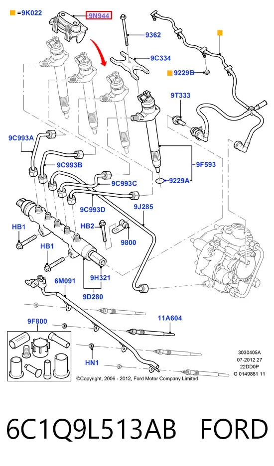  6C1Q9L513AB Ford