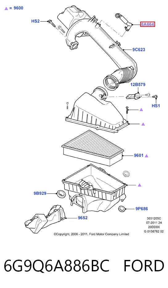  6G9Q6A886BC Ford