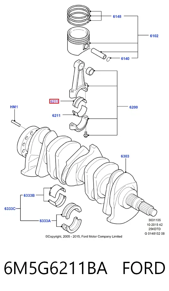  6M5G6211BA Ford