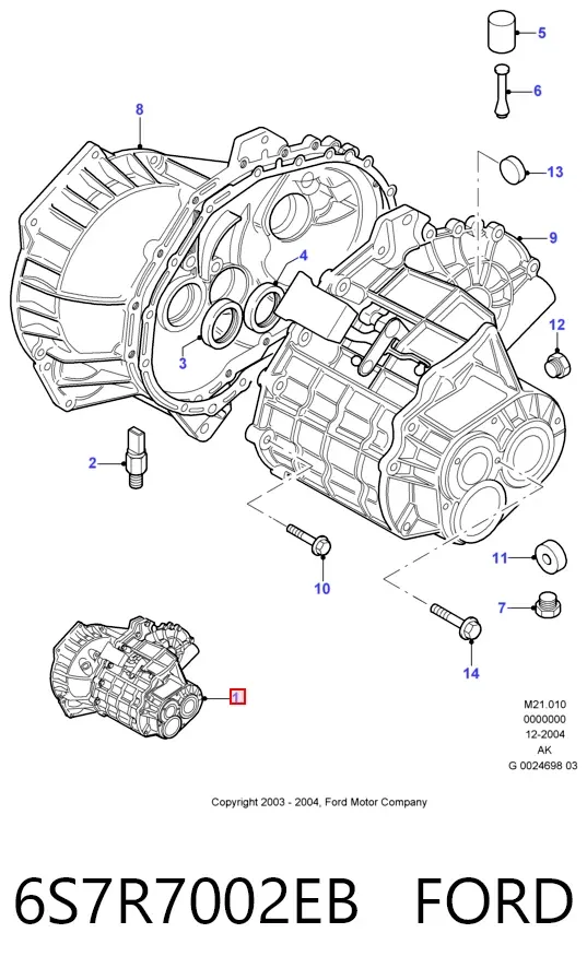 Коробка передач 6S7R7002EB Ford