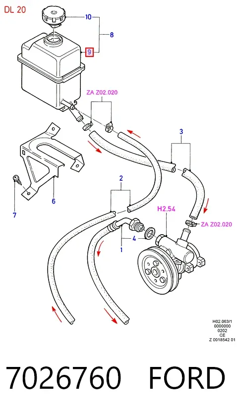 Бачок ГУР 7026760 Ford