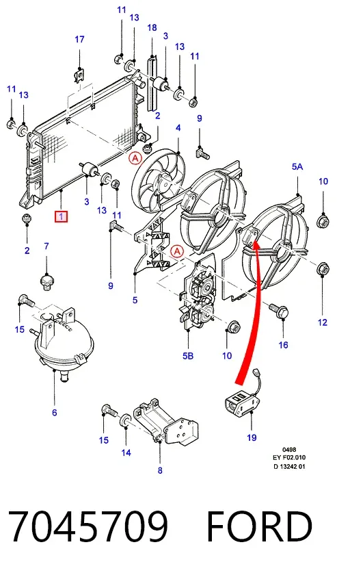 Радіатор 7045709 Ford