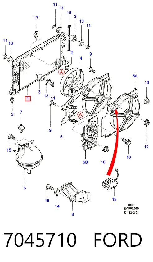 Радіатор 7045710 Ford