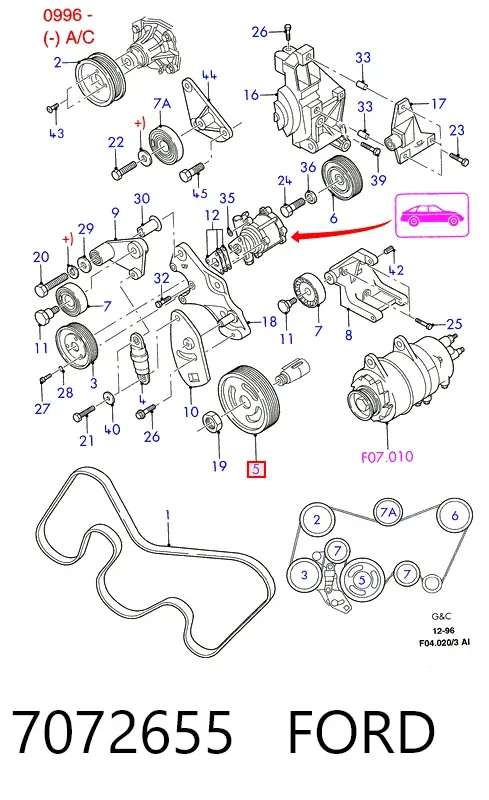 Шків колінвала 7072655 Ford