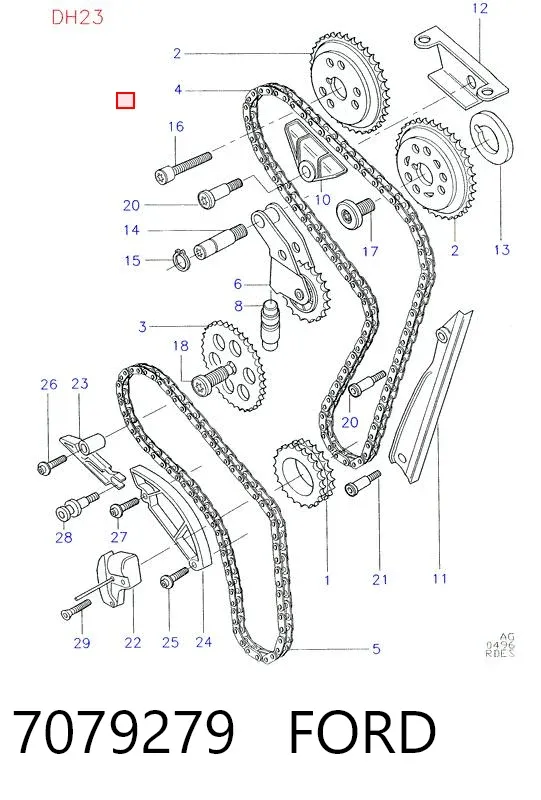 Ланцюг ГРМ 7079279 Ford