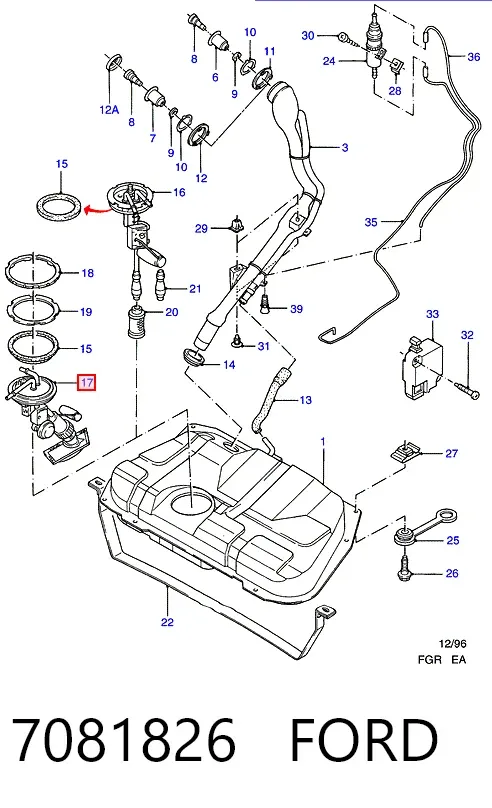 Бензонасос 7081826 Ford