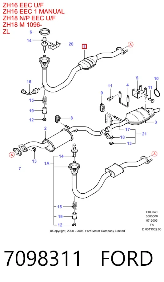 Каталізатор 7098311 Ford