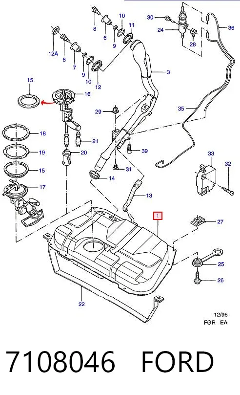 Паливний бак 7108046 Ford