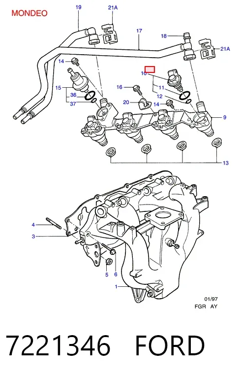 Дросільна заслінка 7221346 Ford