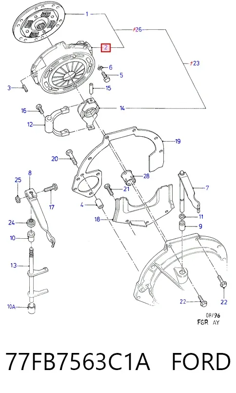 Корзина зчеплення 77FB7563C1A Ford