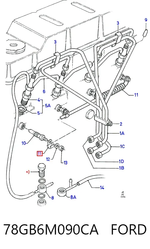 Свічка накалу 78GB6M090CA Ford