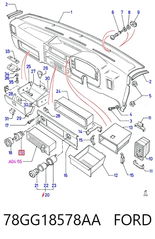 Блок управління кондиціонером 78GG18578AA Ford