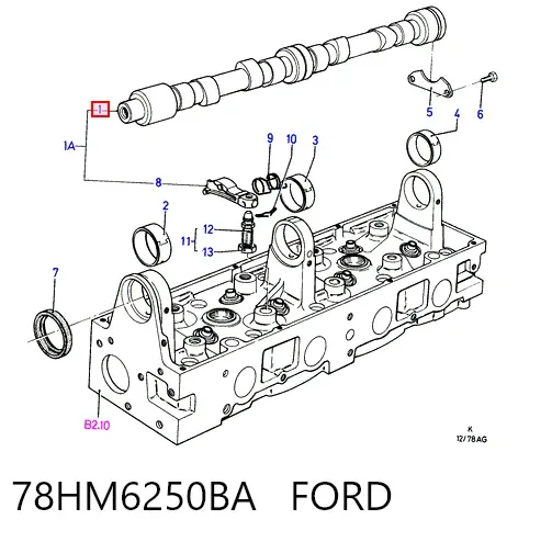 Розподільний вал 78HM6250BA Ford