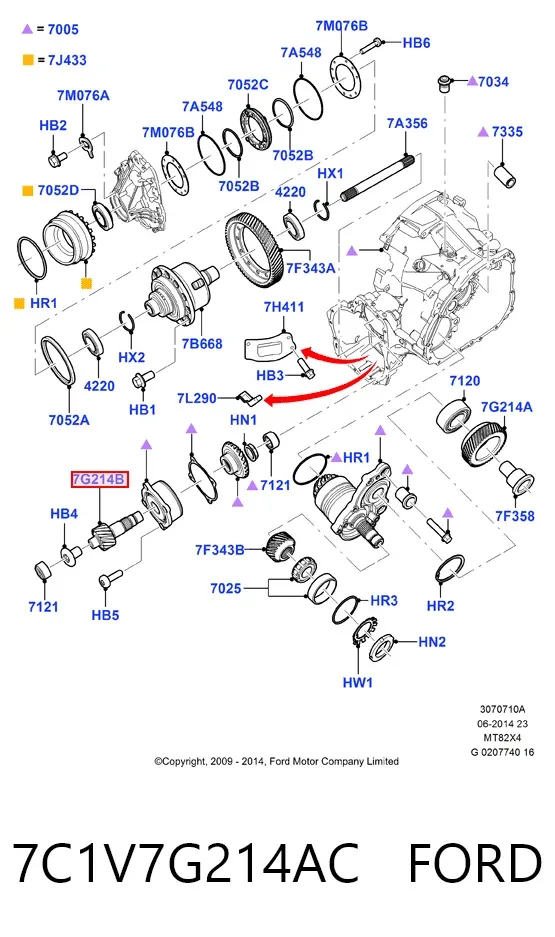  7C1V7G214AC Ford