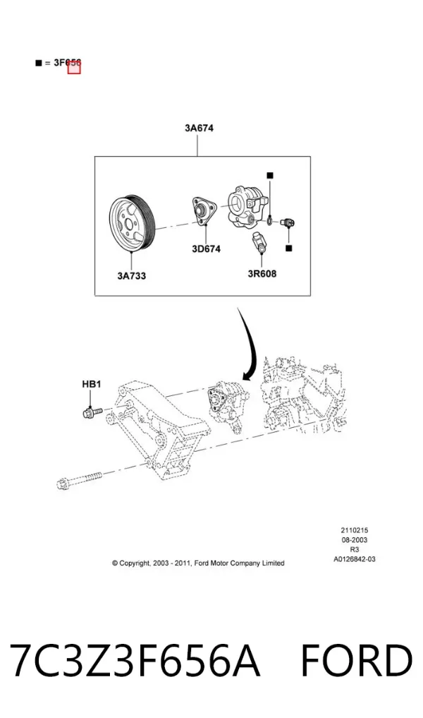  7C3Z3F656A Ford