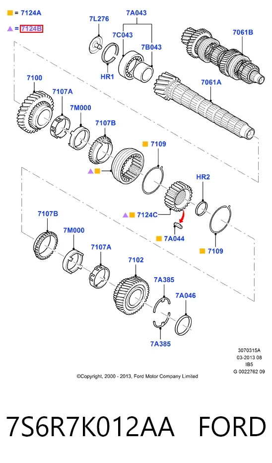  7S6R7K012AA Ford