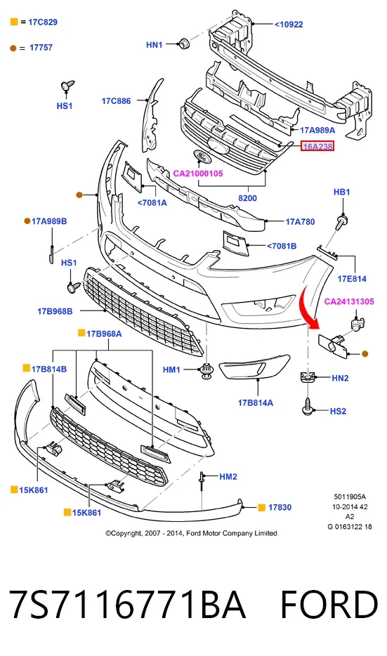  7S7116771BA Ford