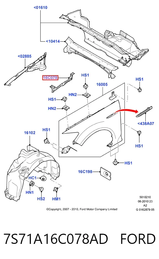 7S71A16C078AD Ford